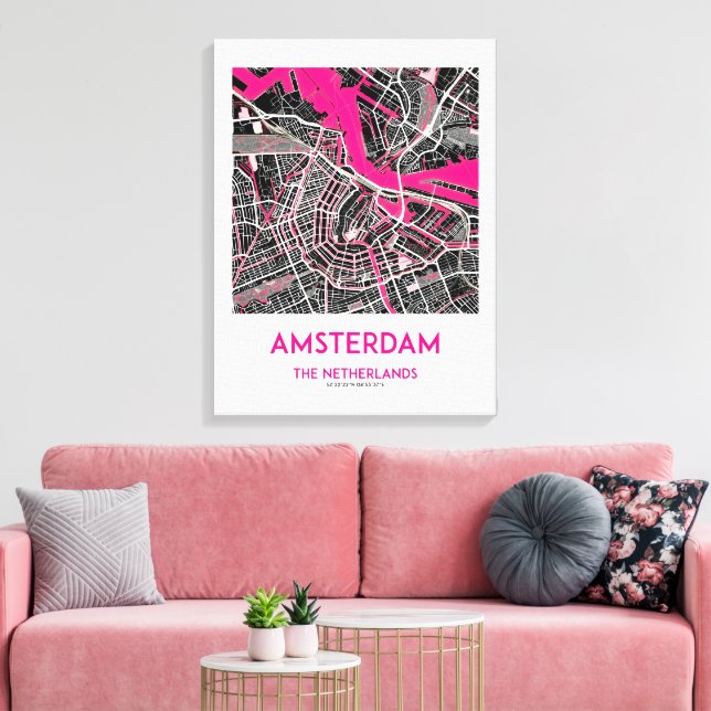 AMSTERDAM MEMORY CANVAS PRINT (Insitu(LivingRoom))