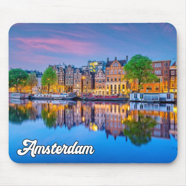 Amsterdam, Netherlands, At Sundown Mouse Pad (Front)