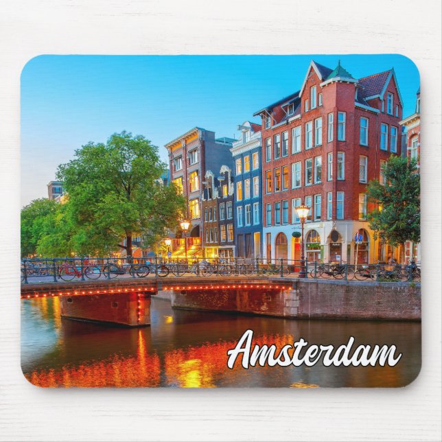 Amsterdam, Netherlands, At Sundown Mouse Pad (Front)