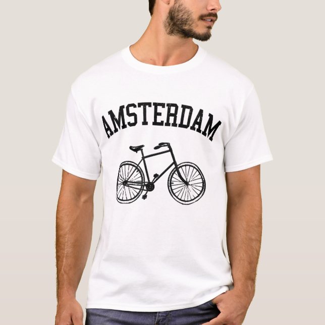 Amsterdam - Netherlands Bicycle Bike Holland Gift T-Shirt (Front)
