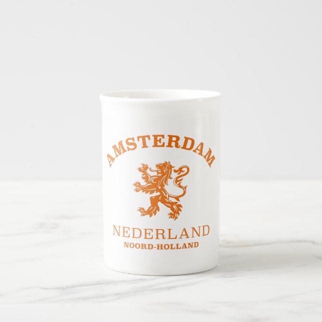 AMSTERDAM Netherlands Bone China Mug (Front)