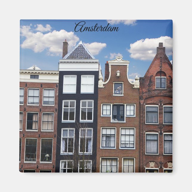 Amsterdam Netherlands Canal Houses Magnet (Front)
