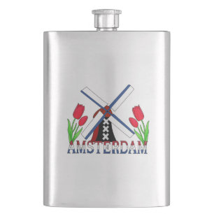 Amsterdam Netherlands Classic Flask