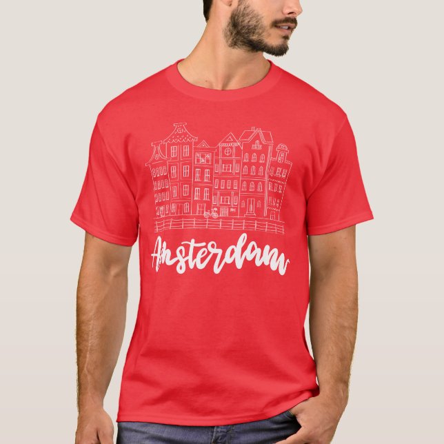 Amsterdam Netherlands Europe Holland City retro T-Shirt (Front)