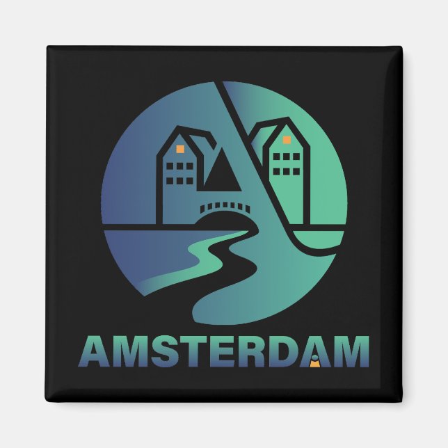 Amsterdam Netherlands Europe Magnet (Front)