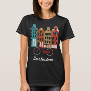 Amsterdam Netherlands Heritage Europe Travel Bike  T-Shirt