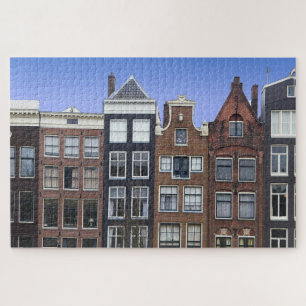 Amsterdam Netherlands Holland Canal Homes Jigsaw Puzzle