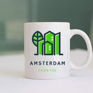 Amsterdam Netherlands Holland Dutch Green City Coffee Mug