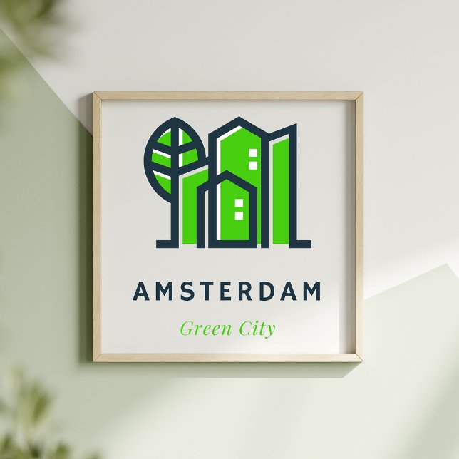 Amsterdam Netherlands Holland Dutch Green City Poster (Creator Uploaded)