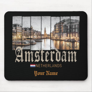 Amsterdam Netherlands Holland vintage souvenir Mouse Pad