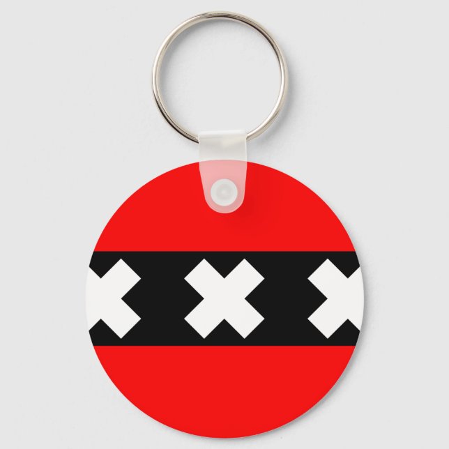 Amsterdam, Netherlands Key Ring (Front)