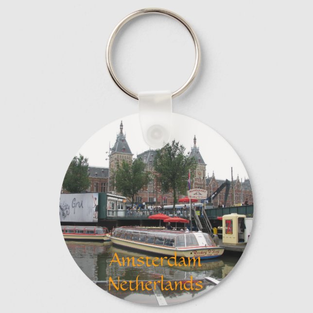 Amsterdam, Netherlands Key Ring (Front)