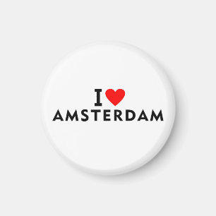 Amsterdam Netherlands love city heart like travel Magnet