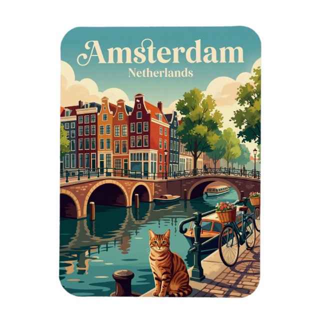 Amsterdam Netherlands Magnet (Vertical)