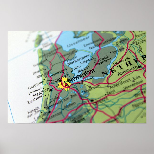 Amsterdam, Netherlands Map Poster (Front)