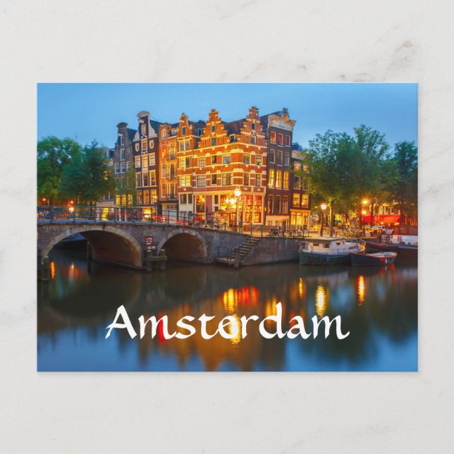 Amsterdam Netherlands Postcard (Front)
