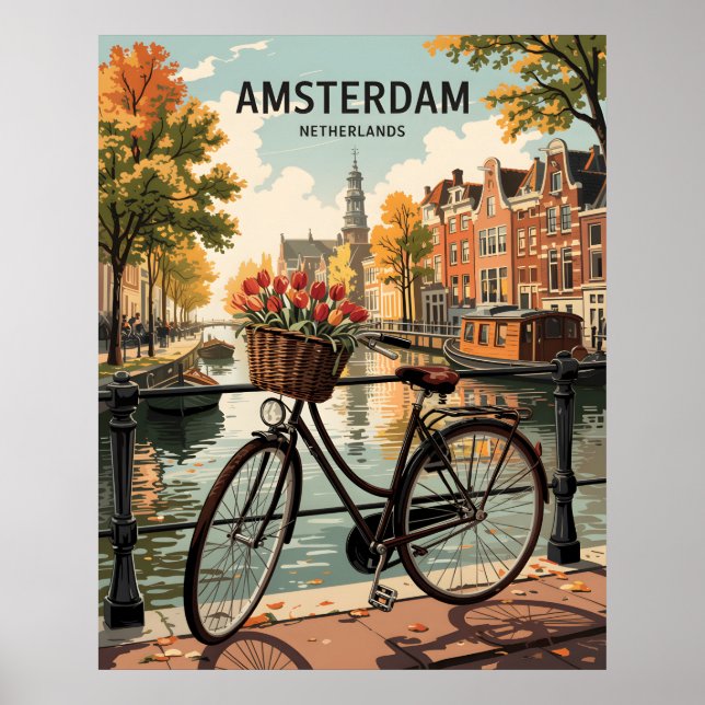 Amsterdam Netherlands Poster (Front)