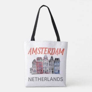 Amsterdam Netherlands Row Houses Tote Bag