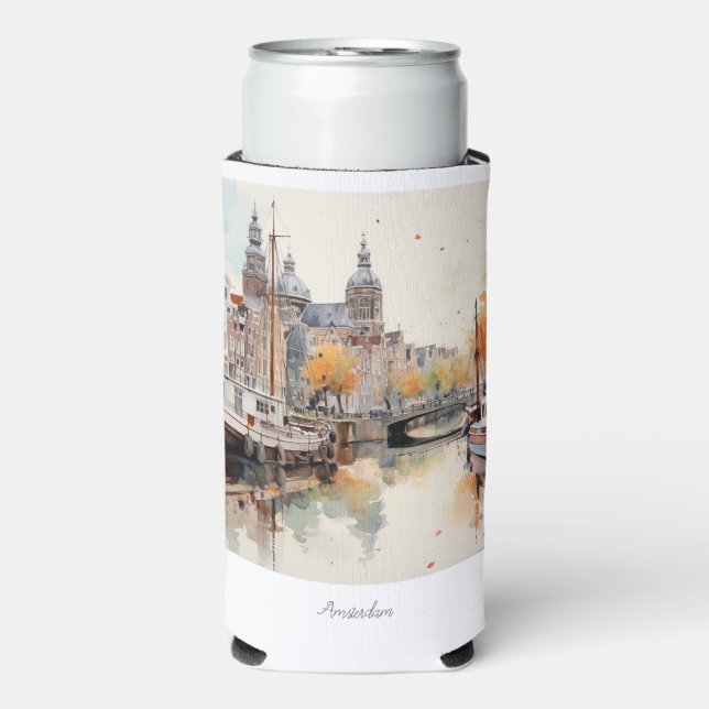 Amsterdam, Netherlands Seltzer Can Cooler (Seltzer Front)