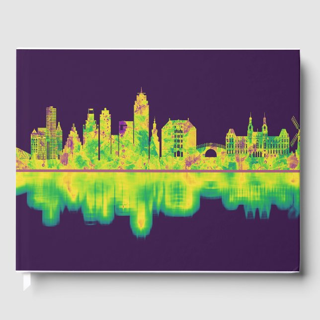 Amsterdam Netherlands Skyline Guest Book (Front)