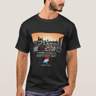 Amsterdam Netherlands Skyline Vacation Souvenir Ci T-Shirt