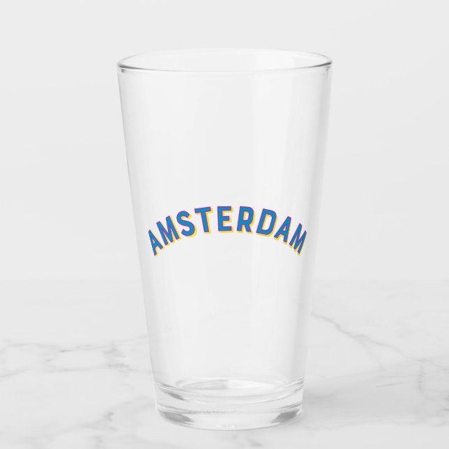 Amsterdam, Netherlands Vintage Arch Glass (Front)