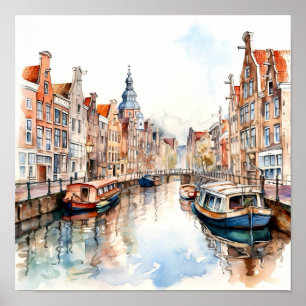 Amsterdam Netherlands Wall Art Square Poster