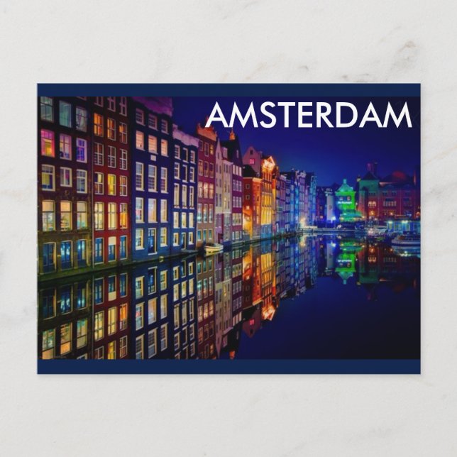 AMSTERDAM NIGHT POSTCARD (Front)