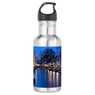 Amsterdam Night Wallpaper-67657 532 Ml Water Bottle