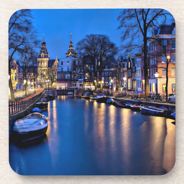 Amsterdam Night Wallpaper-67657 Coaster (Front)