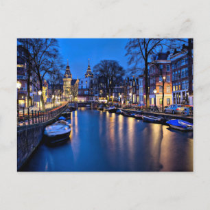 Amsterdam Night Wallpaper-67657 Postcard