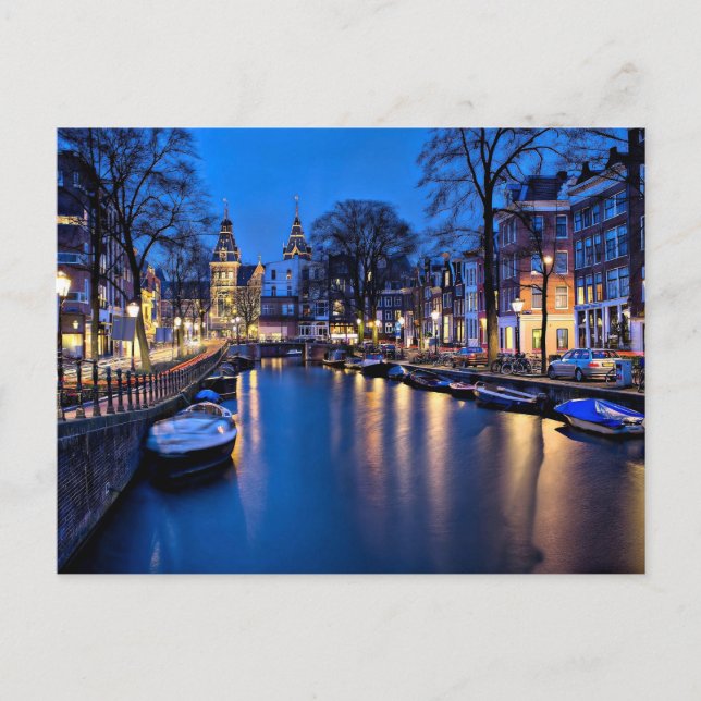 Amsterdam Night Wallpaper-67657 Postcard (Front)