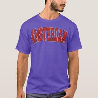Amsterdam Ny New York Varsity Style Usa Sports ret T-Shirt
