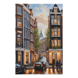 Amsterdam oil painting photo print