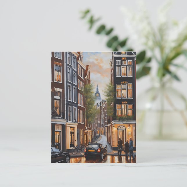 Amsterdam oil painting postcard (Standing Front)