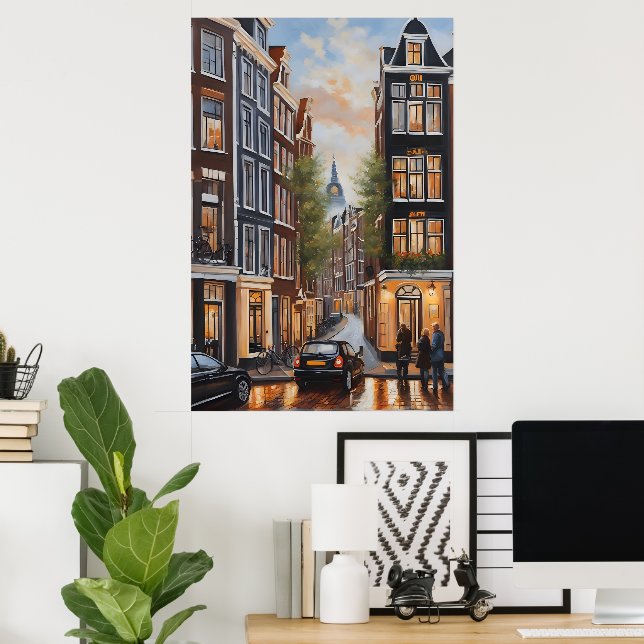 Amsterdam oil painting poster (Home Office)