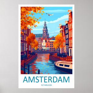 Amsterdam Park Travel 2Vintage Ski National Poster