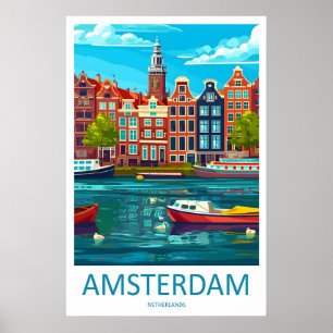 Amsterdam Poster Ski National Travel 2Vintage Park
