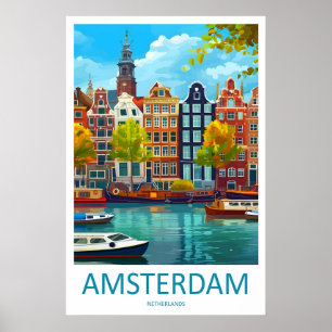 Amsterdam Poster Travel National Vintage Park Ski