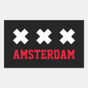 Amsterdam Rectangular Sticker