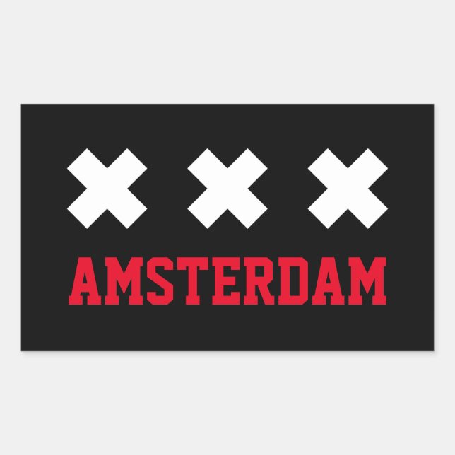 Amsterdam Rectangular Sticker (Front)