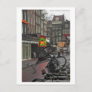 Amsterdam - Rembrandt Square Bike Postcard
