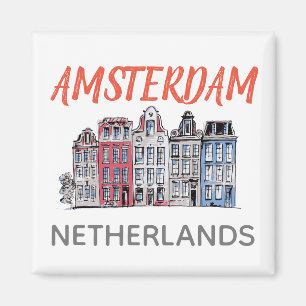 Amsterdam Row Houses Magnet