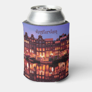 Amsterdam Row Houses on Canal Can Cooler
