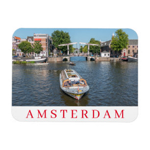 Amsterdam sightseeing boat view fridge magnet