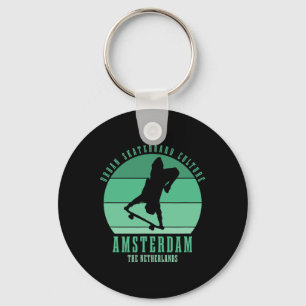 Amsterdam Skateboarder Urn Skateboarding 5 Key Ring