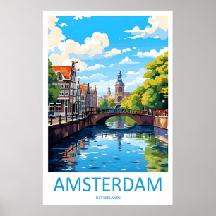 Amsterdam Ski Travel Poster 2Vintage Park National