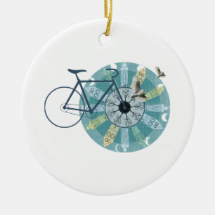 Amsterdam skyline ceramic ornament