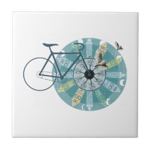 Amsterdam skyline ceramic tile