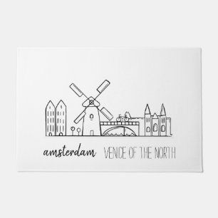 Amsterdam Skyline Doormat